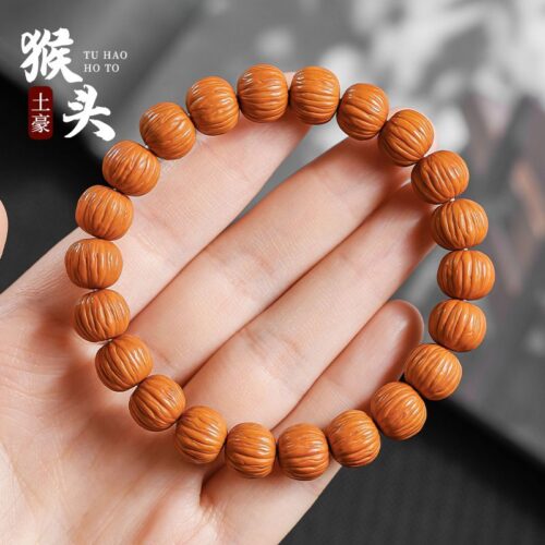 小核桃雕刻京八棱佛珠念珠文玩手串