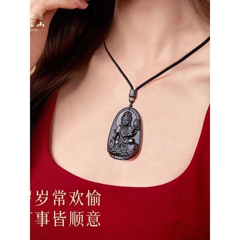 天然黑曜石十二生肖項鏈：圖片 4