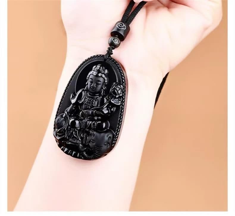 天然黑曜石十二生肖項鏈