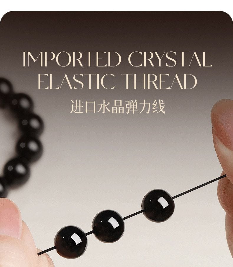 天然黑曜石手串男女款黑曜石手鏈