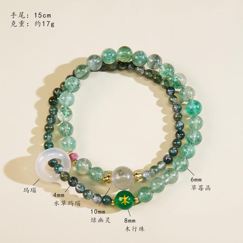 金木水火土雙圈水晶手鏈：圖片 3