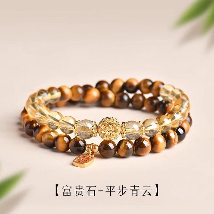黃水晶手串輕奢風金虎眼發晶水晶手串：圖片 4