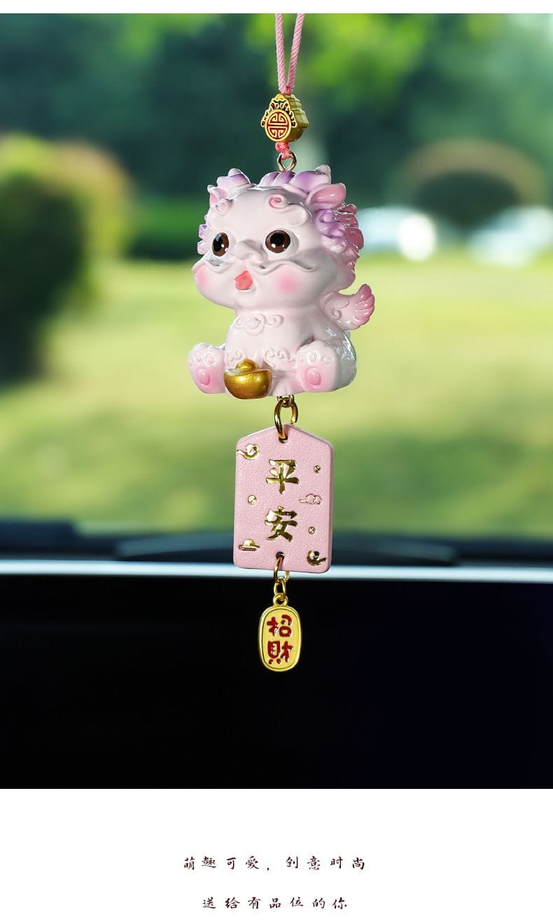 貔貅後視鏡挂飾卡通車載樹脂裝飾