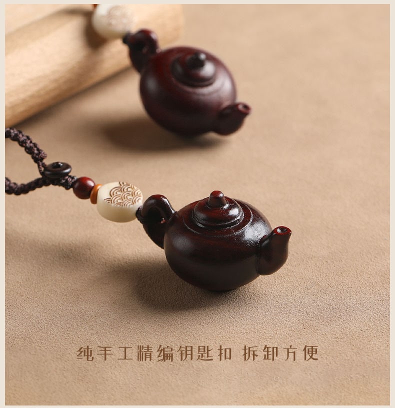 木壺手機鏈挂件隨身手把件文玩盤玩汽車鑰匙扣