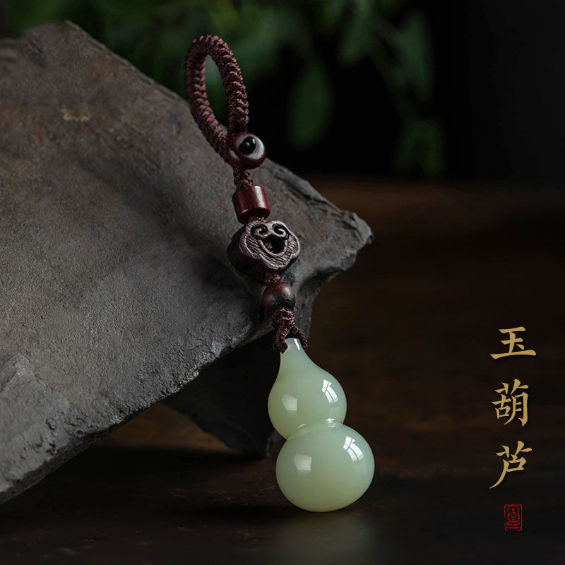 福祿葫蘆汽車鑰匙扣檀木鑰匙扣