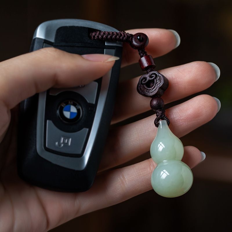 福祿葫蘆汽車鑰匙扣檀木鑰匙扣：圖片 4