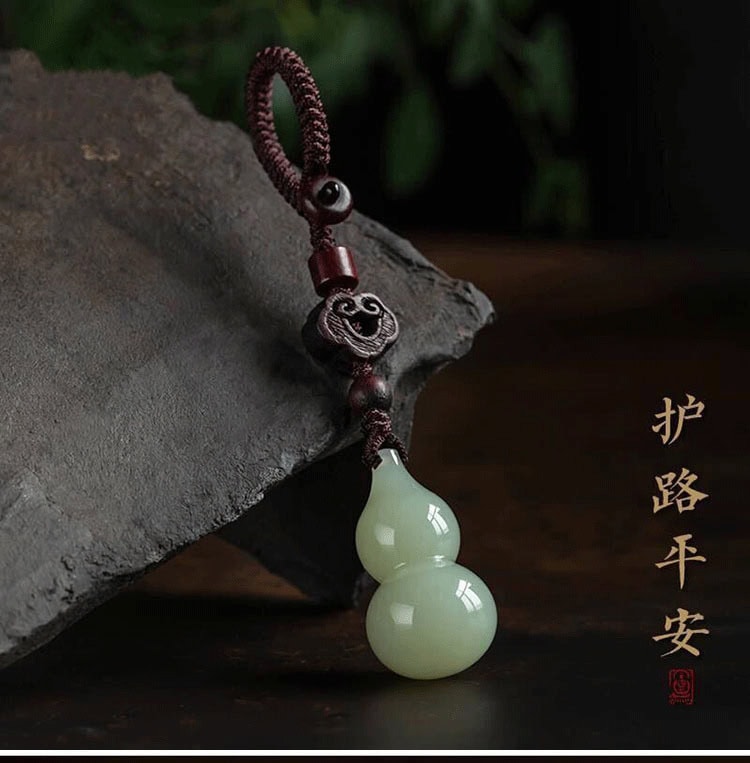 福祿葫蘆汽車鑰匙扣檀木鑰匙扣