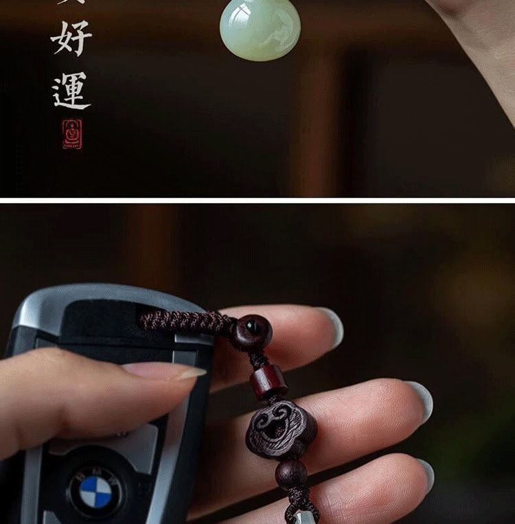 福祿葫蘆汽車鑰匙扣檀木鑰匙扣
