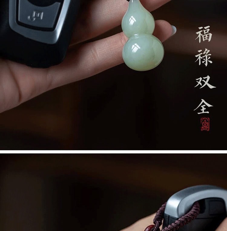 福祿葫蘆汽車鑰匙扣檀木鑰匙扣