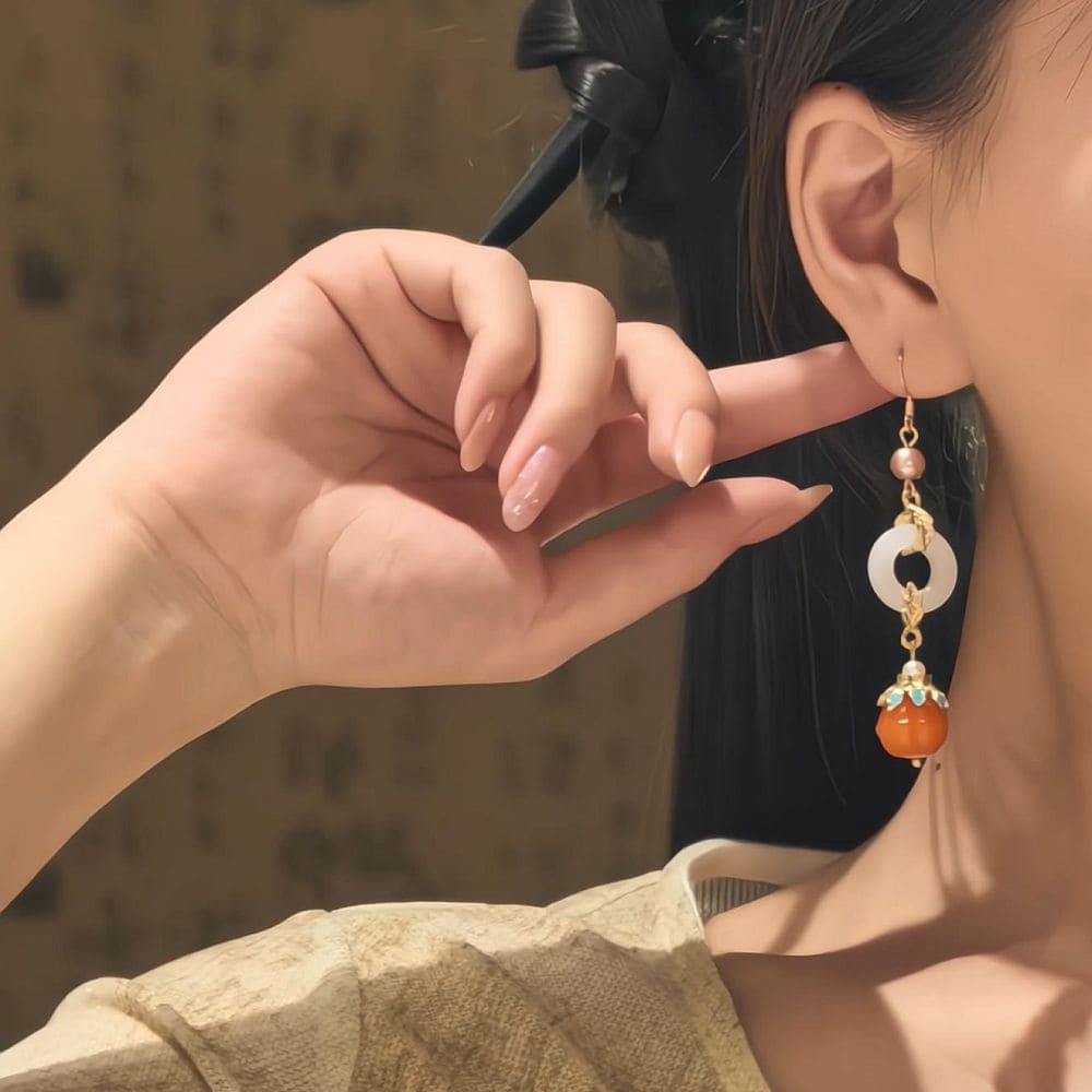 燈火闌珊新中式國風古風流蘇耳環：圖片 5