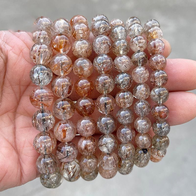 天然黑金超七手鏈男女款手串
