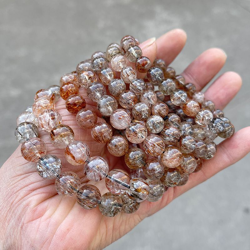 天然黑金超七手鏈男女款手串