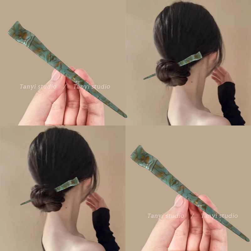 醋酸髮簪女氣質古風髮钗漢服旗袍盤髮：圖片 5