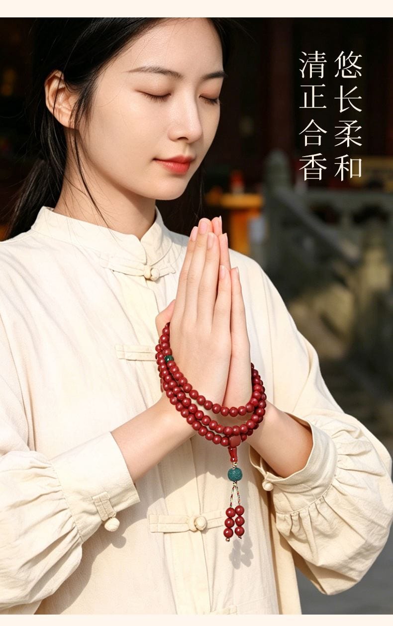花蕊夫人合香珠手串108顆設計手持佛珠