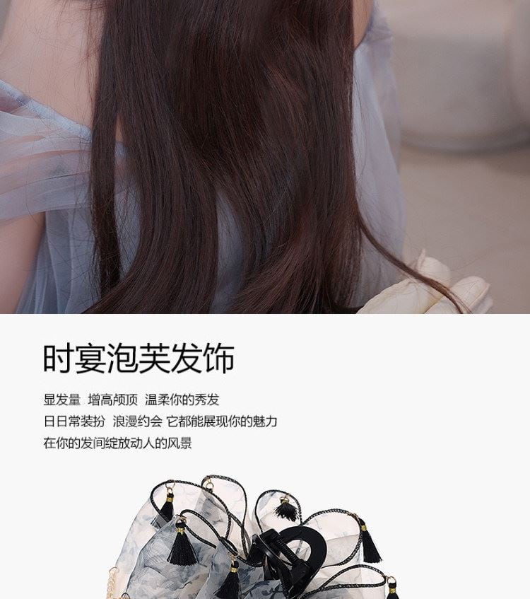 雲扇風搖新中式折扇抓夾東方美學國風頭飾