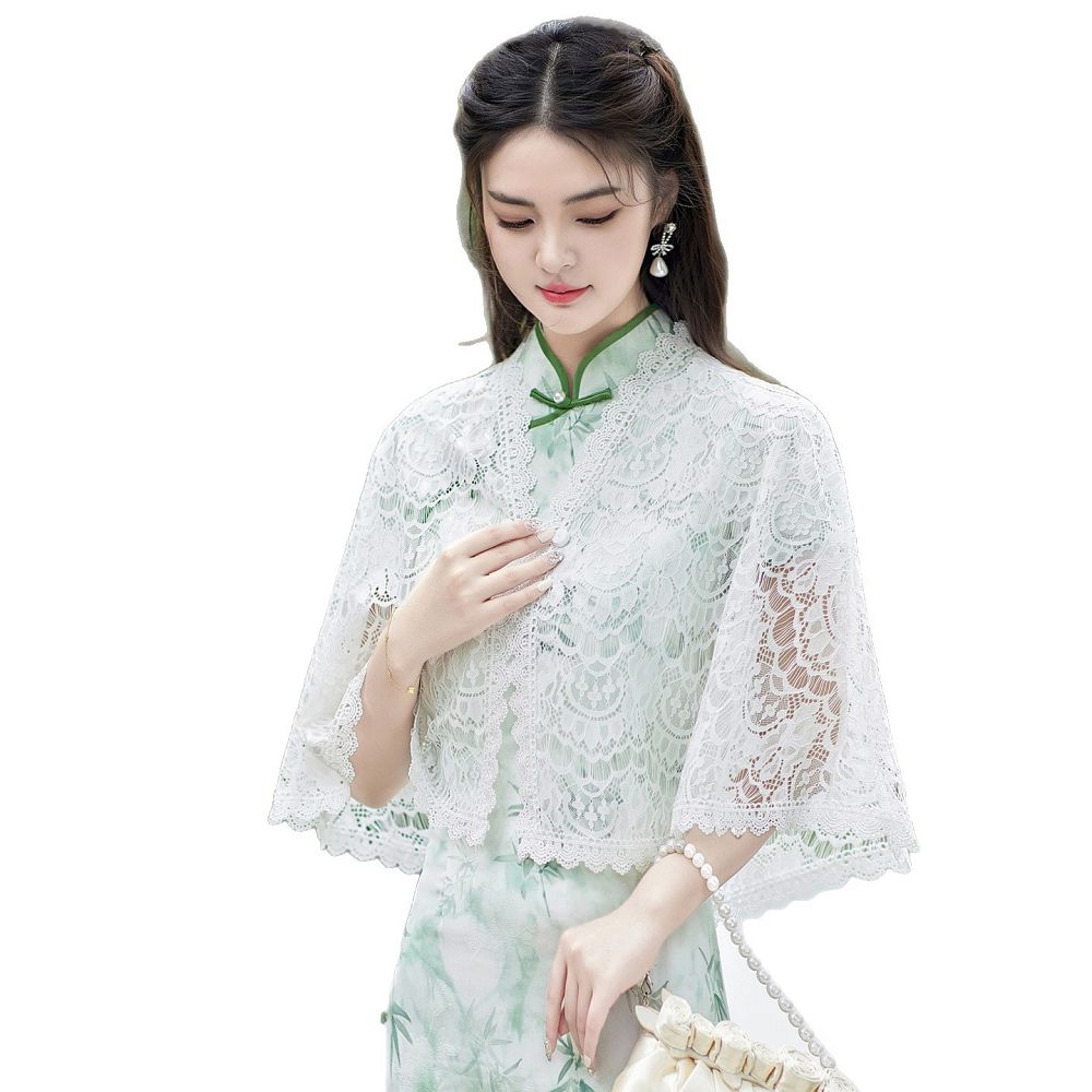 高級感蕾絲氣質優雅新中式鬥篷：圖片 5