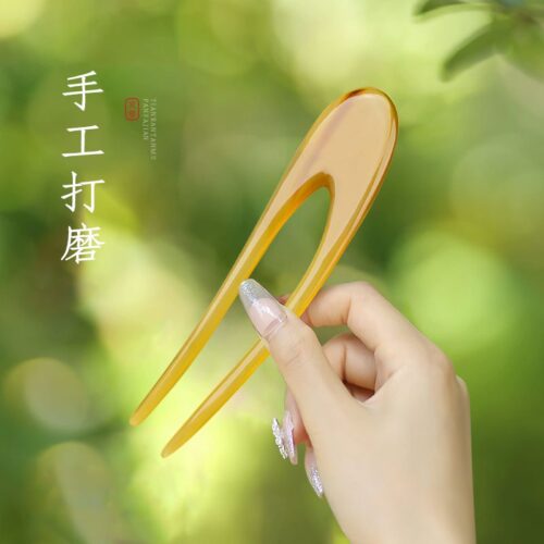 u型雙钗盤髮髮簪