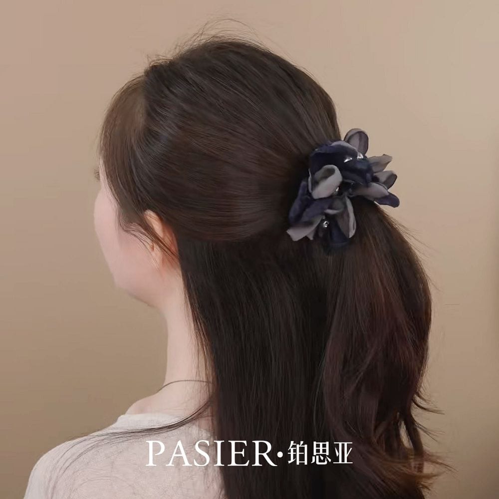 嶼安髮圈女夏季時尚新款花瓣半紮髮頭繩