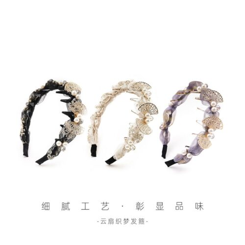 雲扇織夢百搭高顱頂精致手工髮箍：圖片 2
