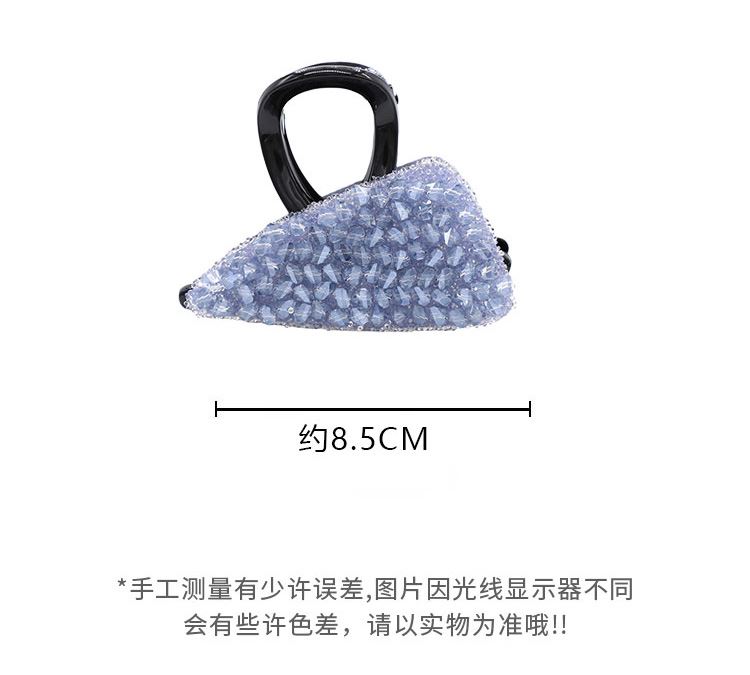 晶閃梯形三角抓夾水鑽髮夾