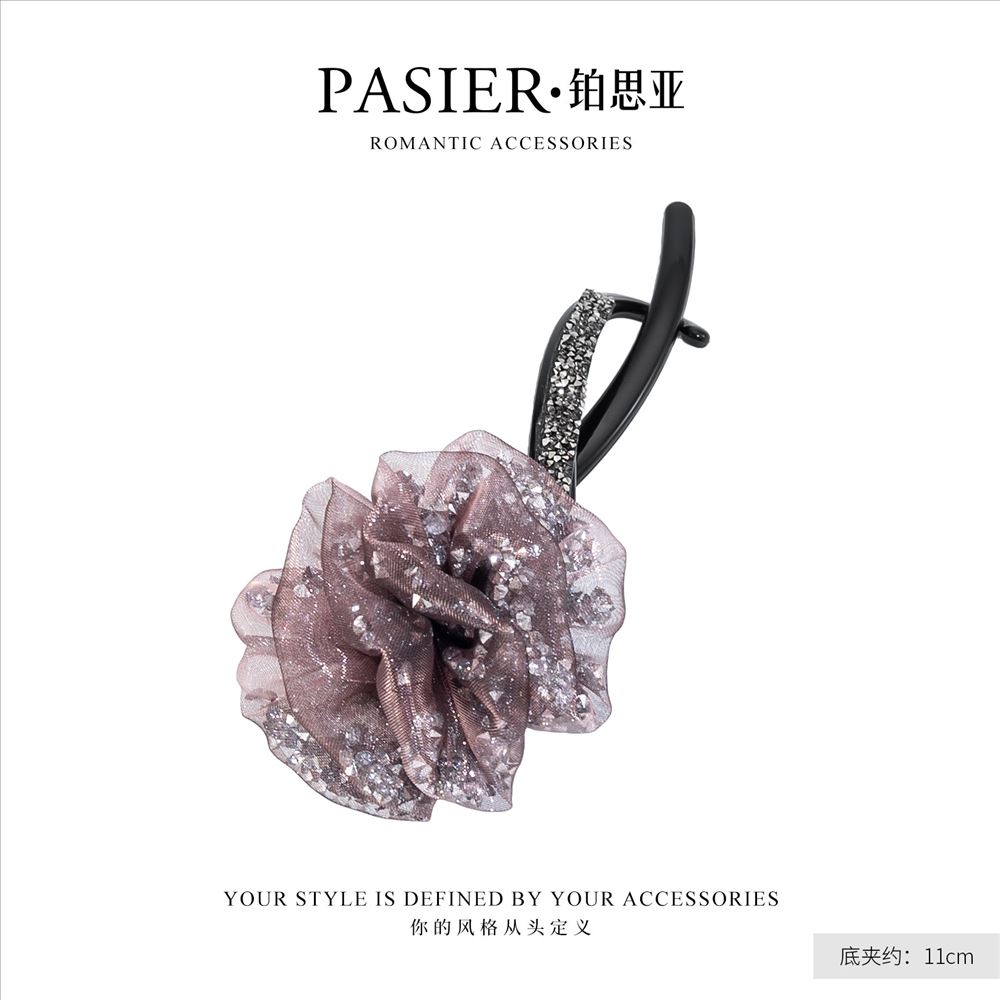 輕奢煙棠法式浪漫感薔薇扭扭夾