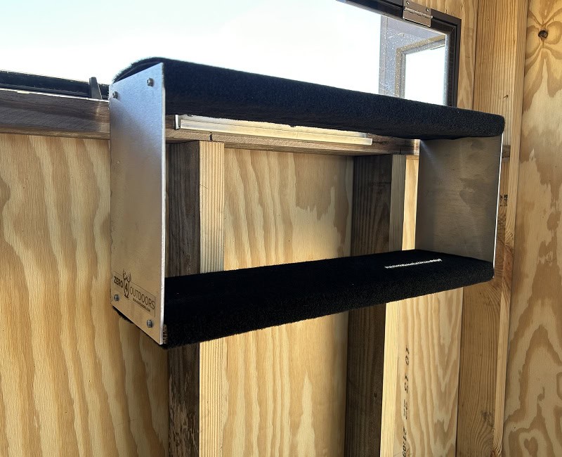 double aluminum hunting blind shelf