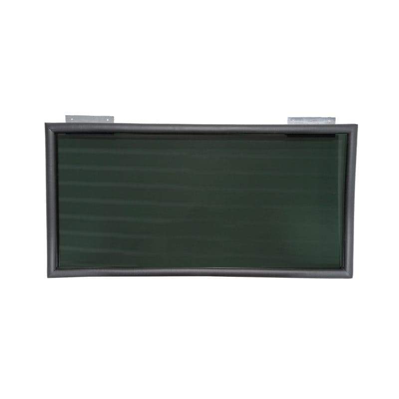 Durable 24x12 tinted glass hinge window ideal for outdoor applications and ventilation.