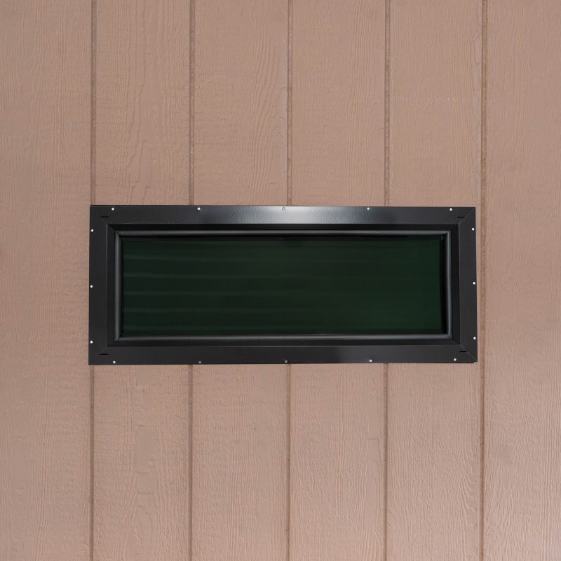 30-inch tinted hunting blind window for concealed wildlife observation.