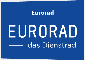 Eurorad Fahrradverleih Logo in Augsburg, Deutschland.