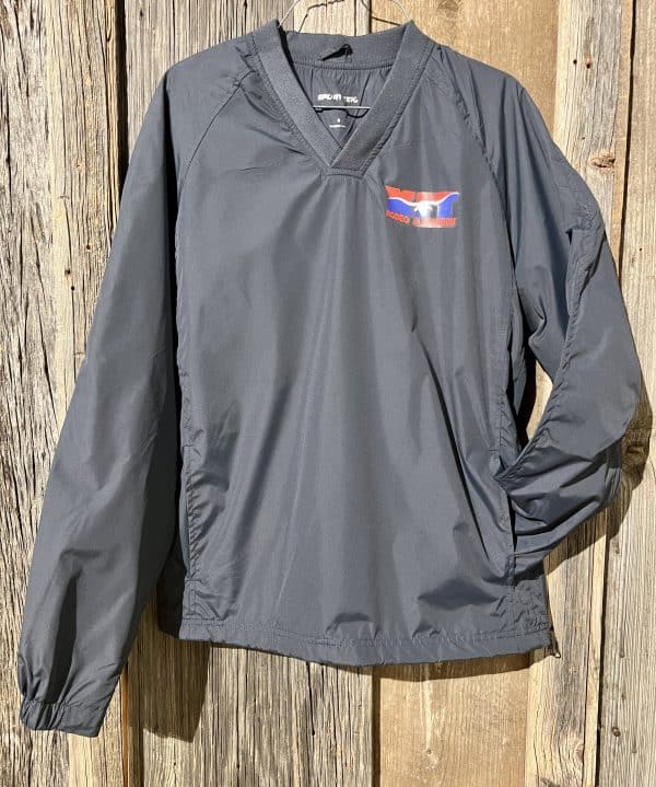V-Neck Raglan Wind Shirt in Graphite