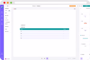 Leaderboard-Tabelle mit Platzierungen und Punkten auf einer Gamification-Software; Navigationsleiste links, rechts Vorlagenliste für Gewinnspiele und Wettbewerbe auf der Web-Plattform.