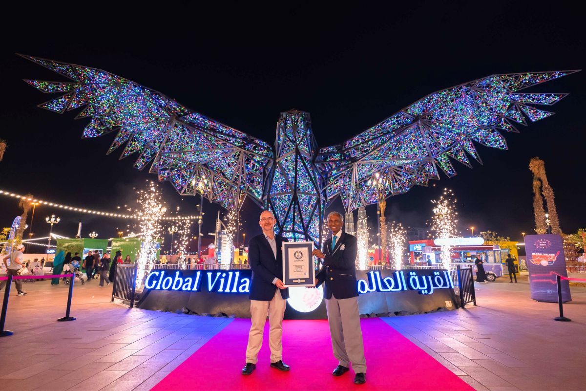 Global Village illuminated light