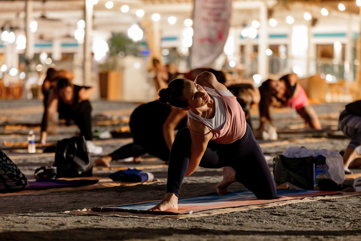 Moonlit yoga