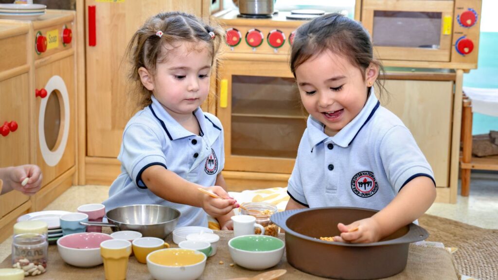 Children engaging in educational play at Emirates International School, Jumeirah.