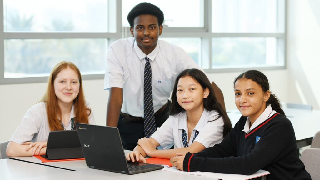 Students studying at GEMS Wellington Academy Silicon Oasis.