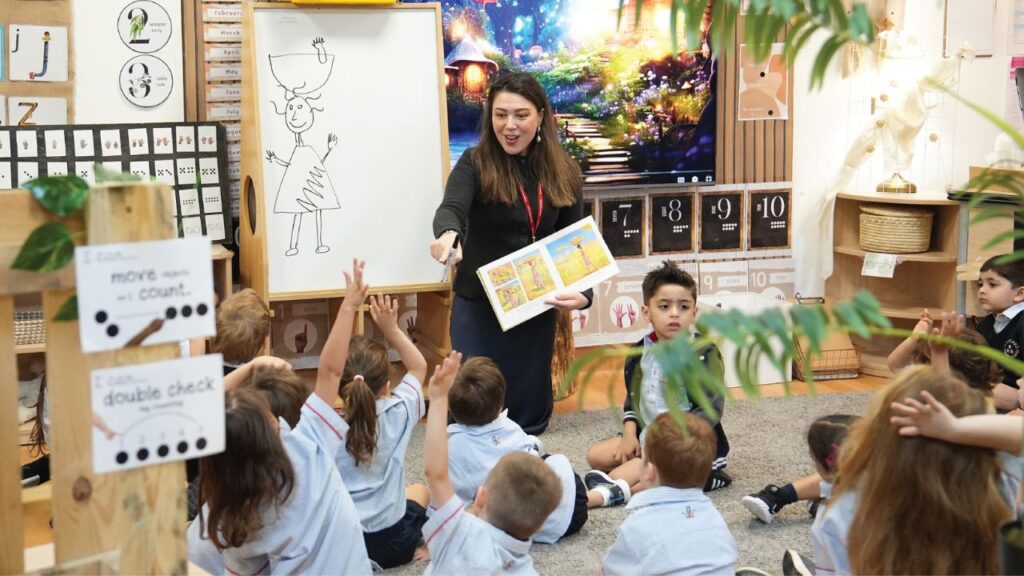 Engaging primary school lesson at Ranches School, Dubai.