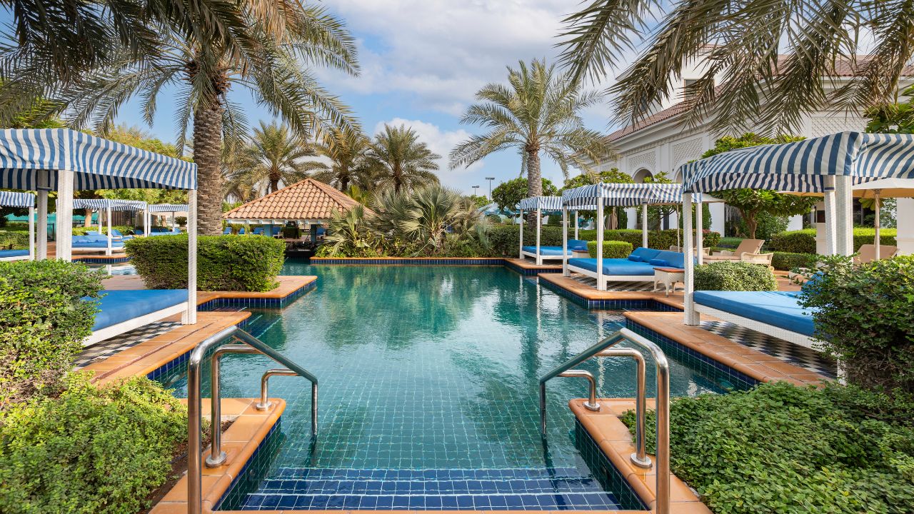 al habtoor polo resort pool and lounge area