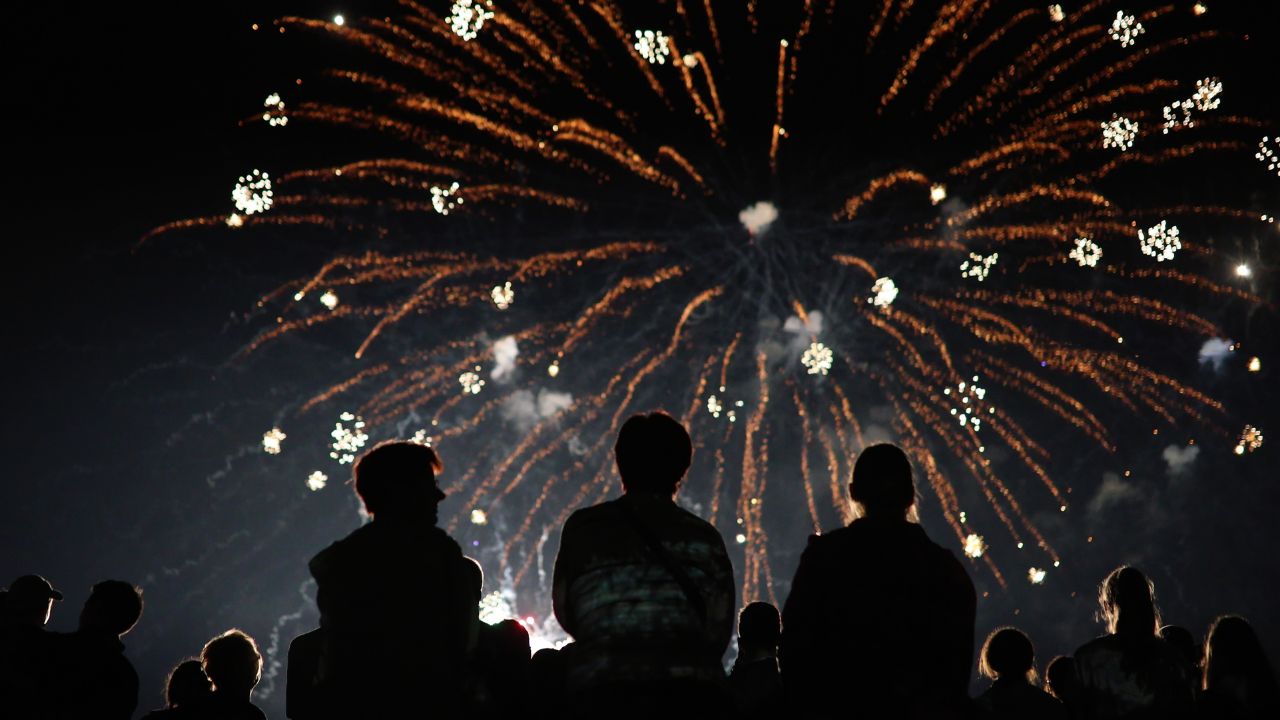 people watching fireworks