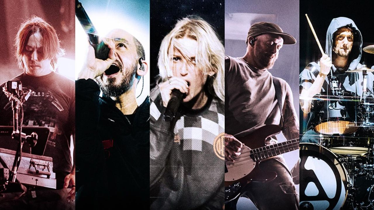 Linkin Park performing live at Abu Dhabi concert, From Zero World Tour.