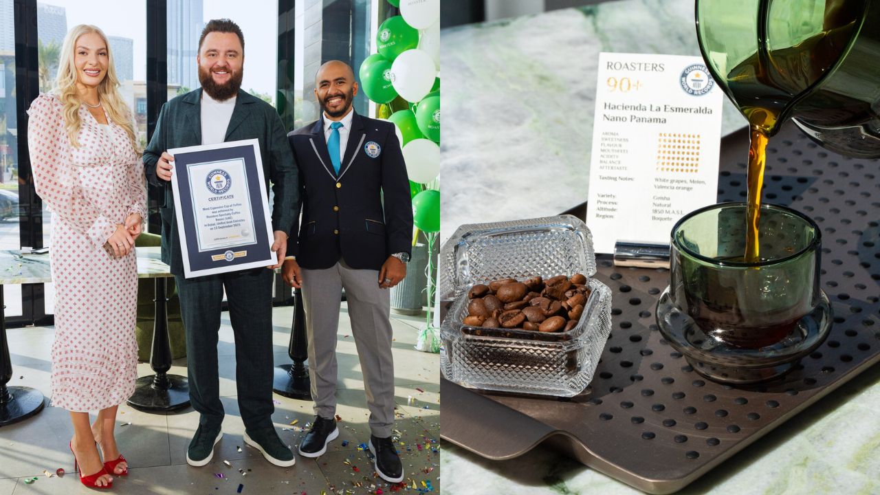 Dubai's record-breaking expensive coffee sold in a luxury setting with award winners.