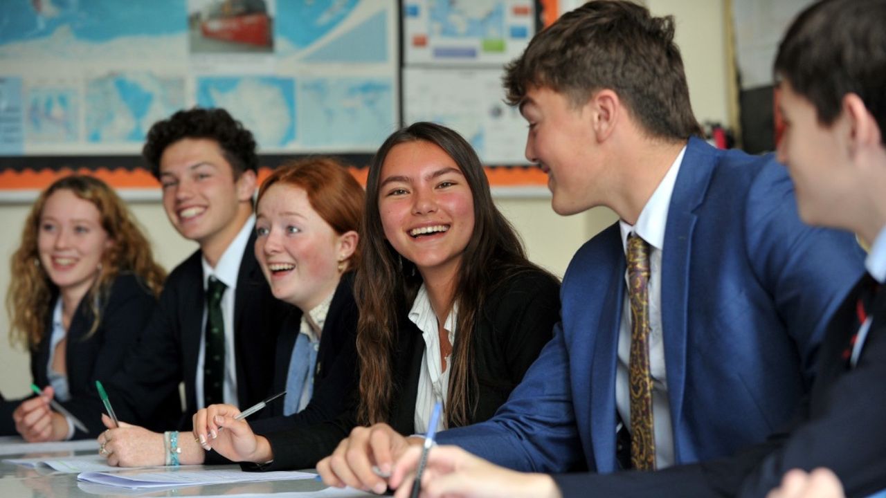 Students at UK Boarding School Expo.
