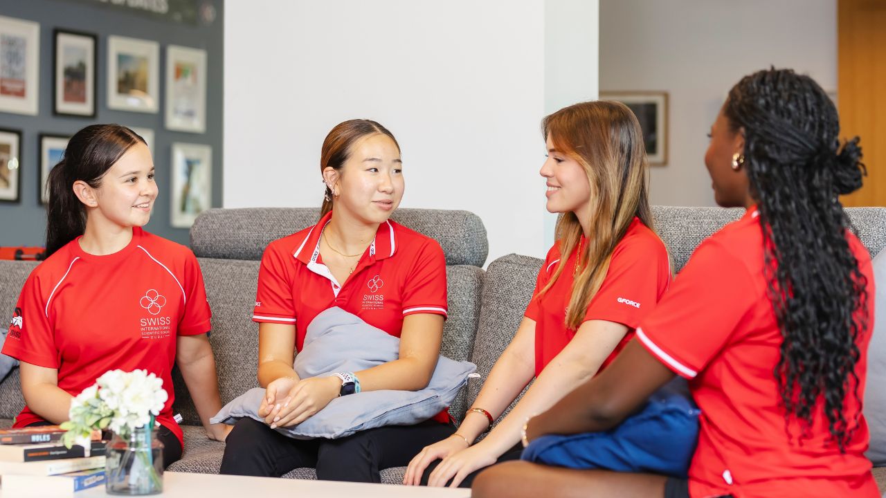Swiss International Scientific School Dubai secondary students talking
