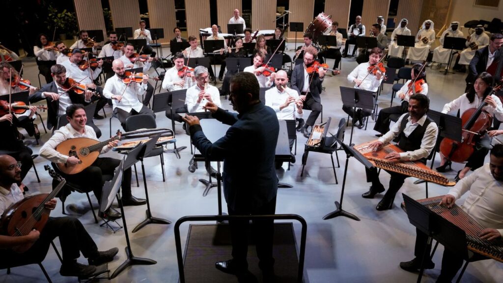 UAE National Orchestra performing live for the nation.
