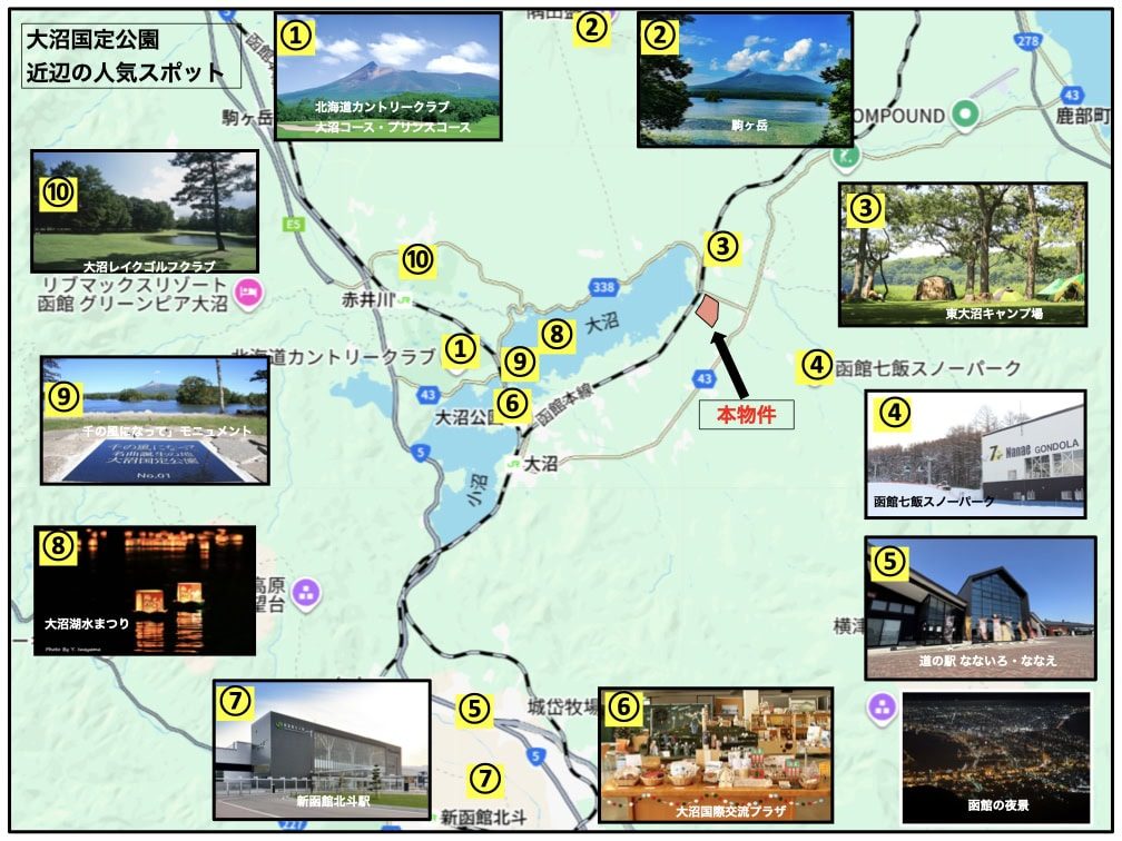 大沼国定公園の周辺スポット