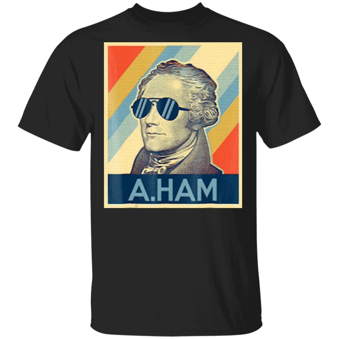 hamilton wearing sunglasses art T-shirt