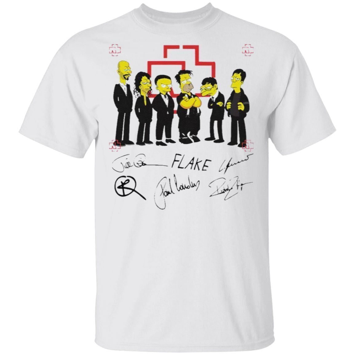 Rammstein Simpsons Flake Signatures T-Shirt