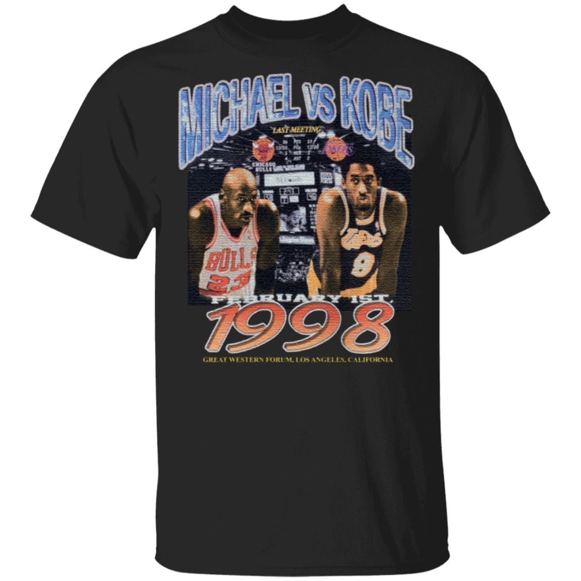 Michael Jordan vs Kobe Bryant February 1st 1998 T-Shirt