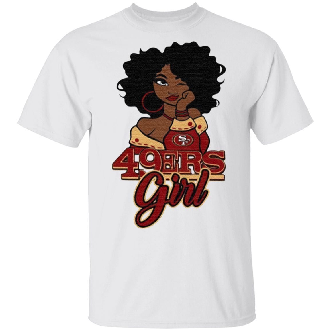 Black Girl San Francisco 49ers T Shirt