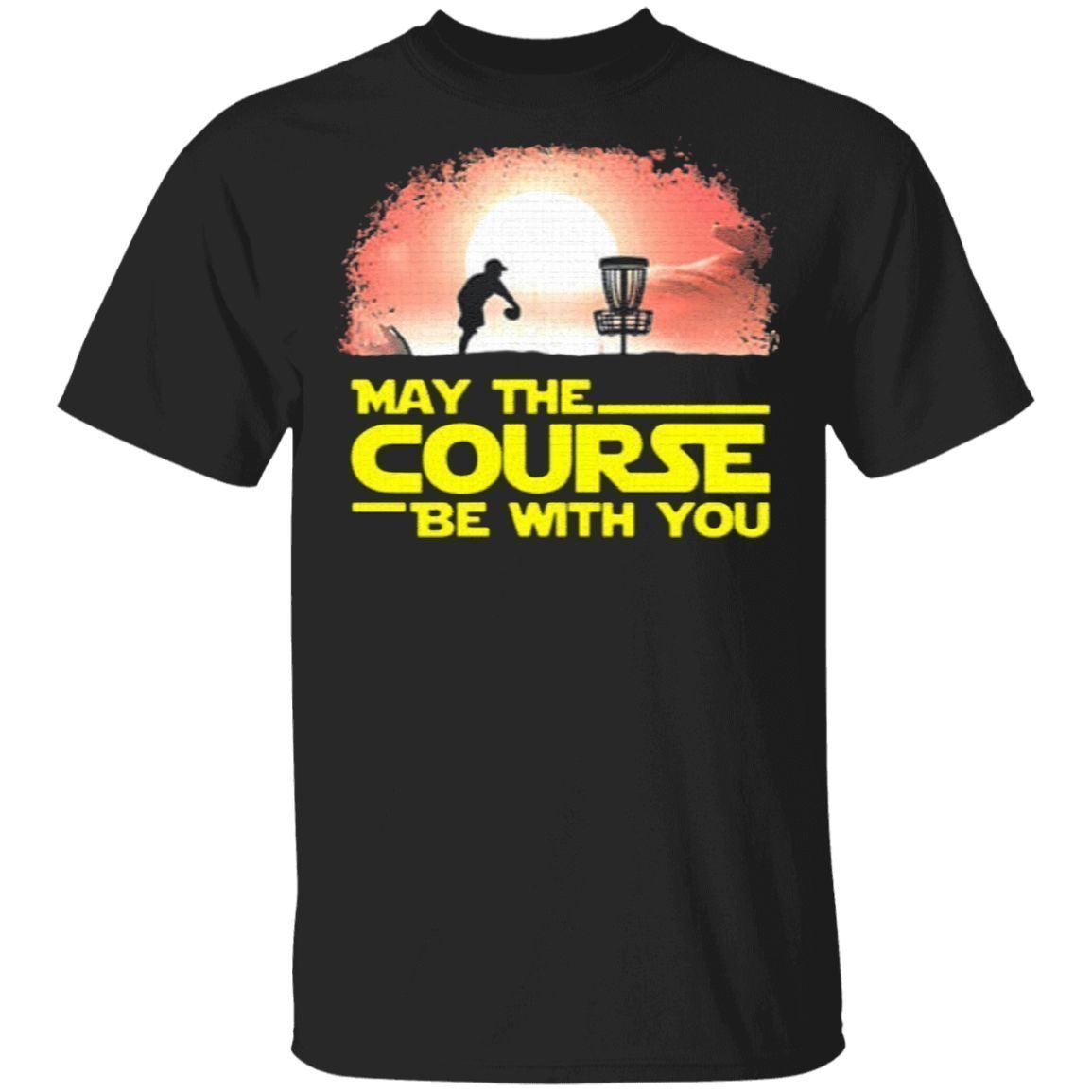 disc golf may the course be with you sunset T-Shirt