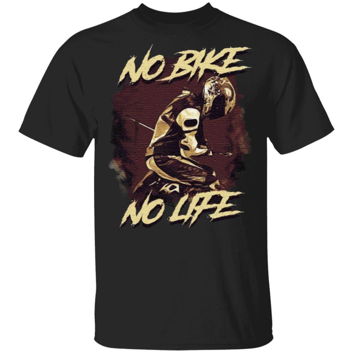 No Bike No Life Samurai Suicide Plain Front – Print On Back Only T-Shirt